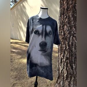 Vintage 90s 2X husky Dog Graphic Tee